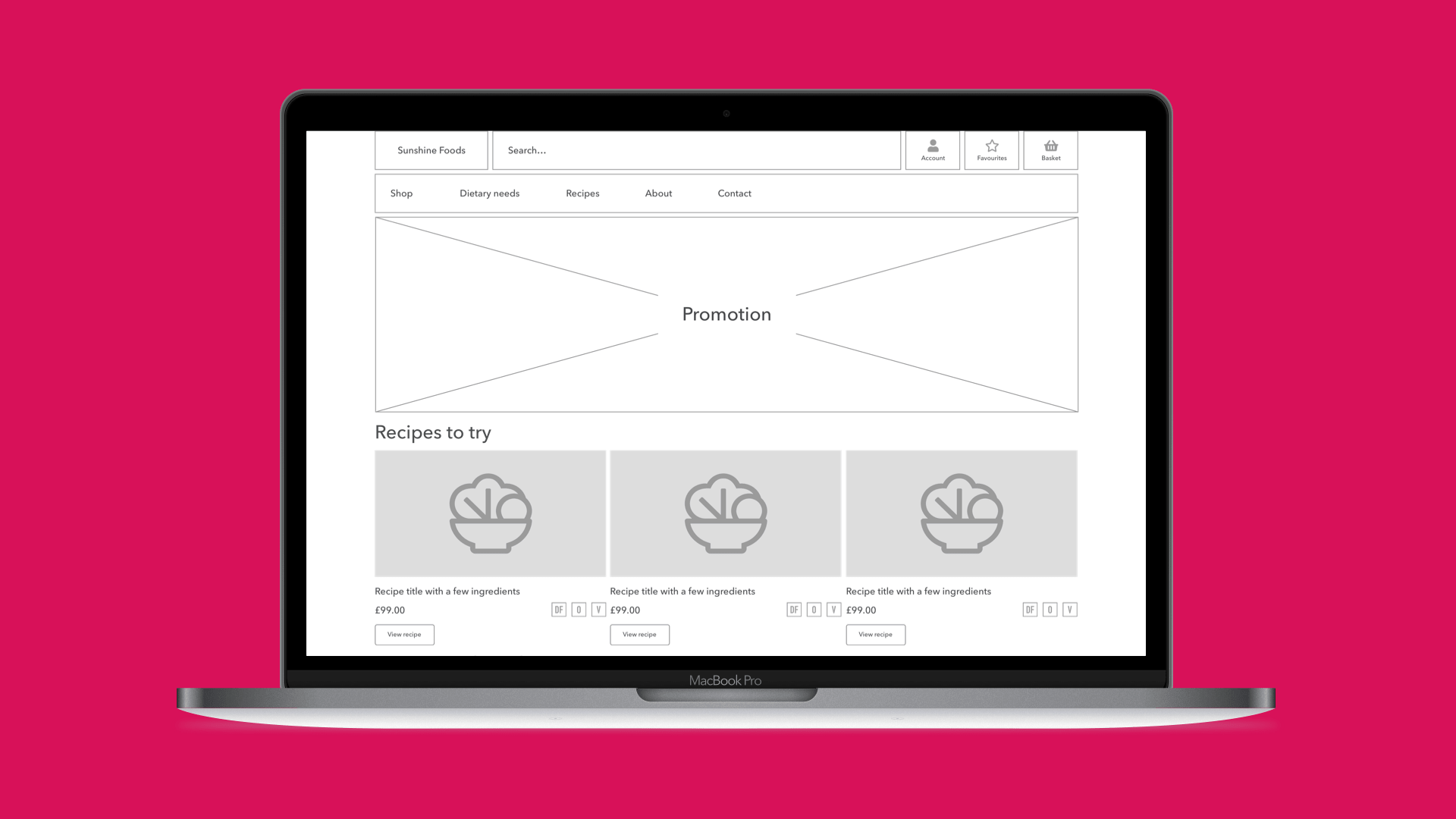 Sunshine Foods Mockup